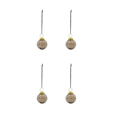 Boule de Noël Vellu lot de 4 - Sable - House Doctor