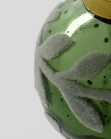Boule de Noël Vellu lot de 4 - Vert - House Doctor