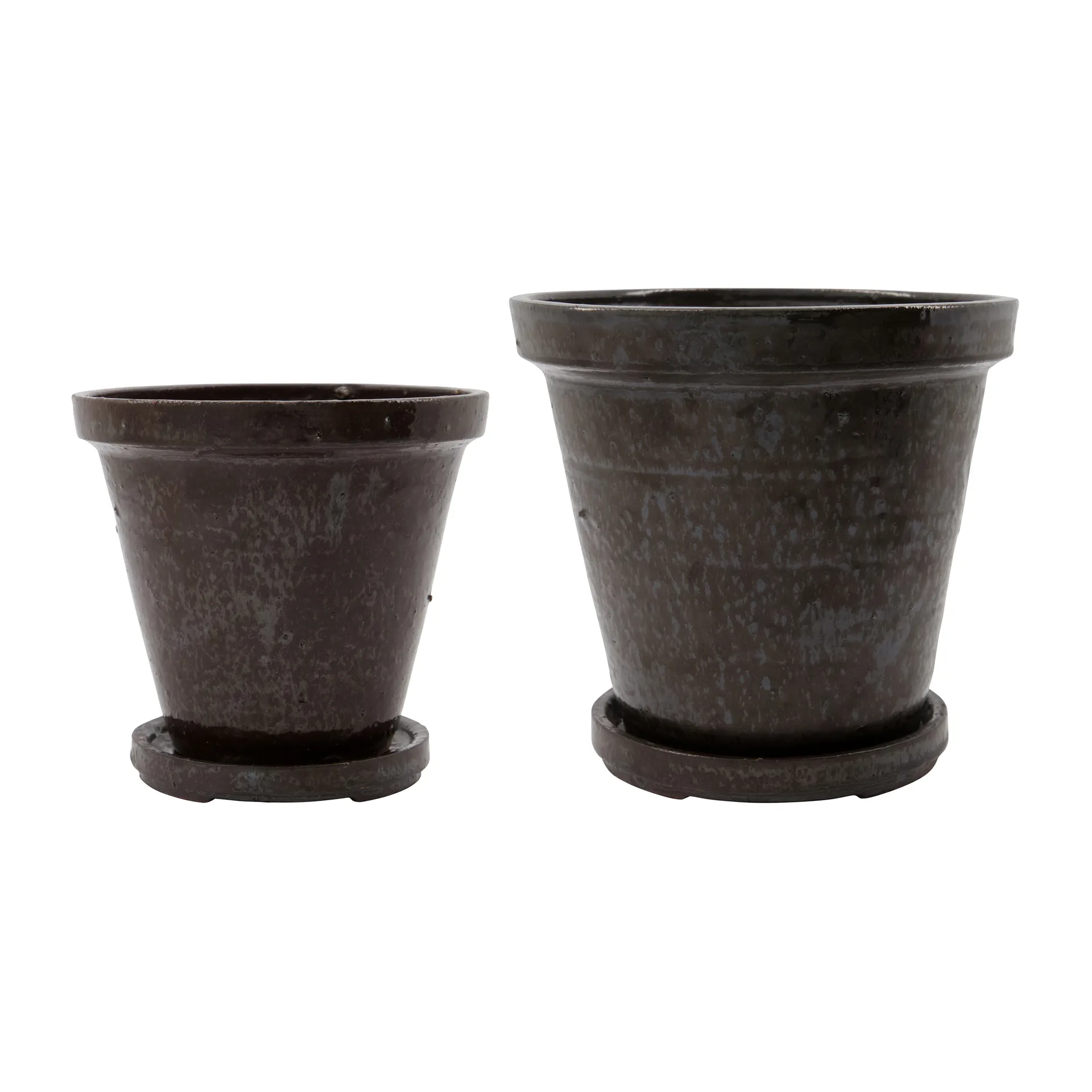 Cache-pot avec soucoupe Flower 4 pièces, Ø18 cm-Ø22 cm House Doctor