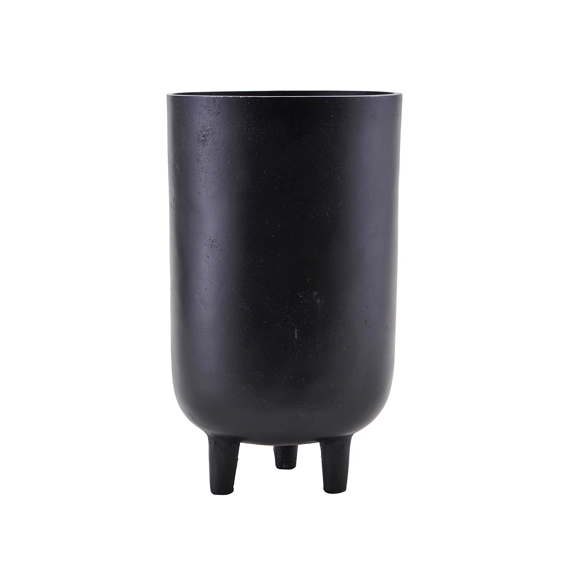Cache-pot noir Jang avec pieds Ø15 cm, 26 cm House Doctor