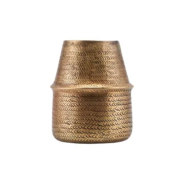 Cache-pot Rattan Ø19 cm - laiton - House Doctor