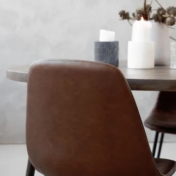 Chaise Found similicuir - Marron - House Doctor