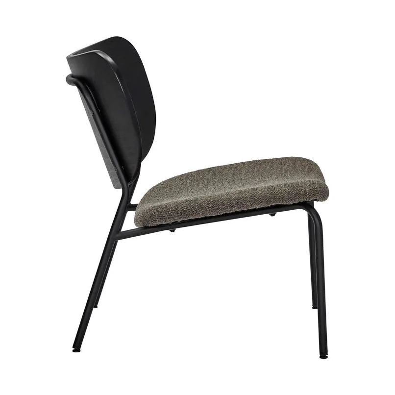 Chaise Longa avec structure en acier, Hêtre brun House Doctor