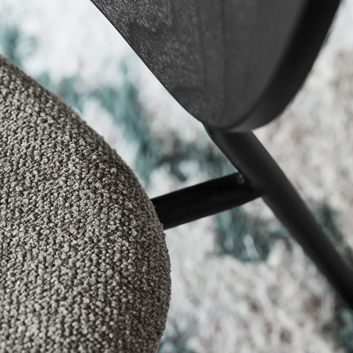 Chaise Longa avec structure en acier, Hêtre brun House Doctor