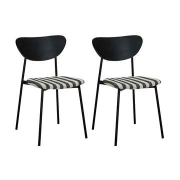 Chaise Must avec assise 2-pack - Noir-blanc - House Doctor