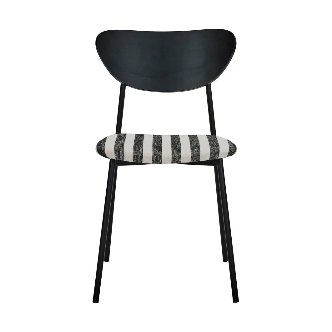 Chaise Must avec assise 2-pack, Noir-blanc House Doctor