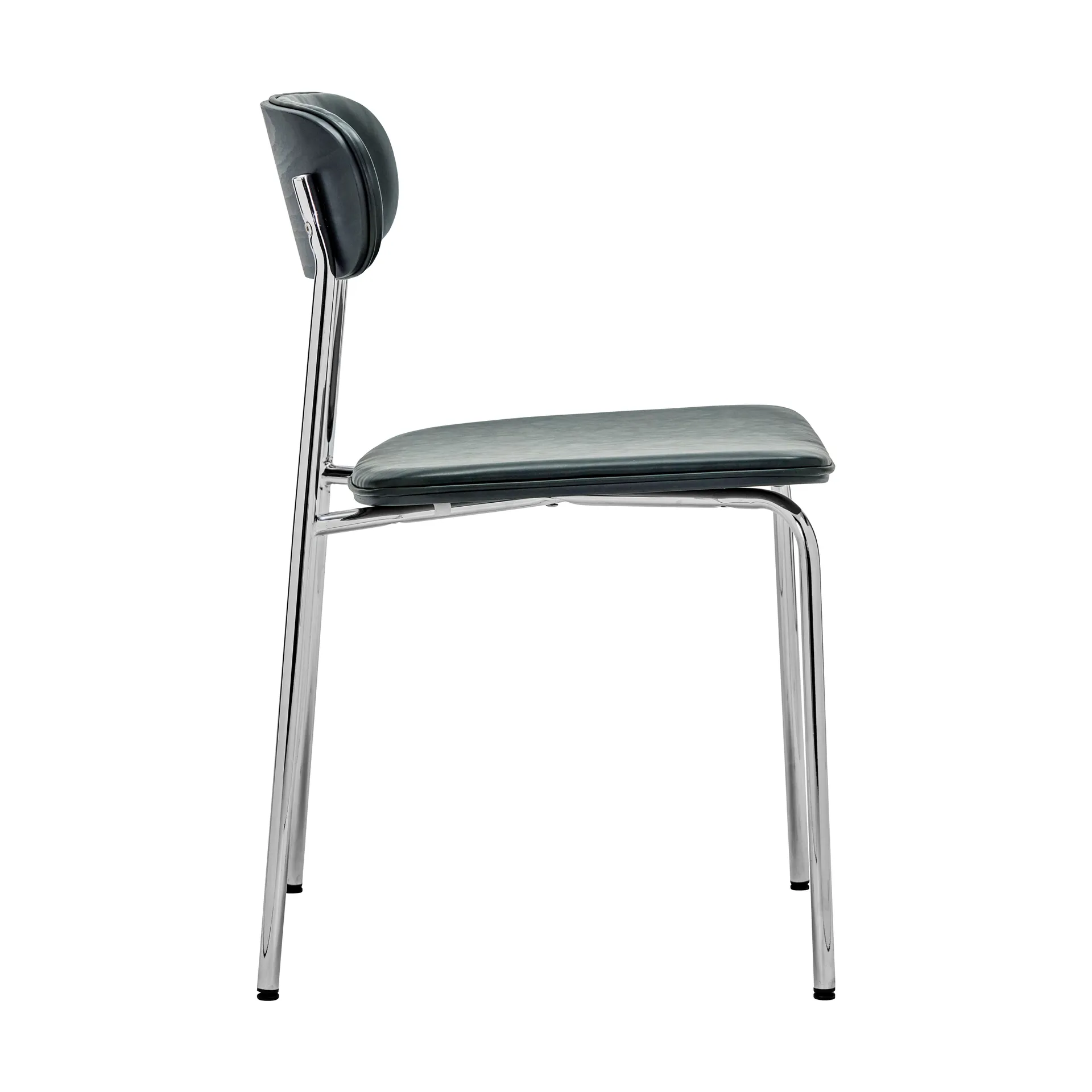 Chaise Pova, Crome-marron foncé House Doctor