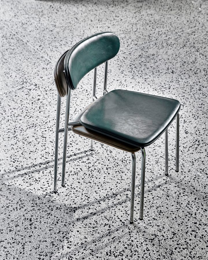 Chaise Pova, Crome-marron foncé House Doctor