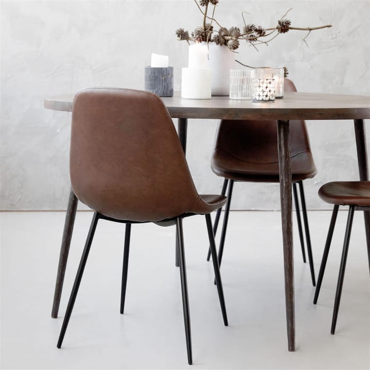 Chaises Found similicuir - lot de 2 - marron - House Doctor