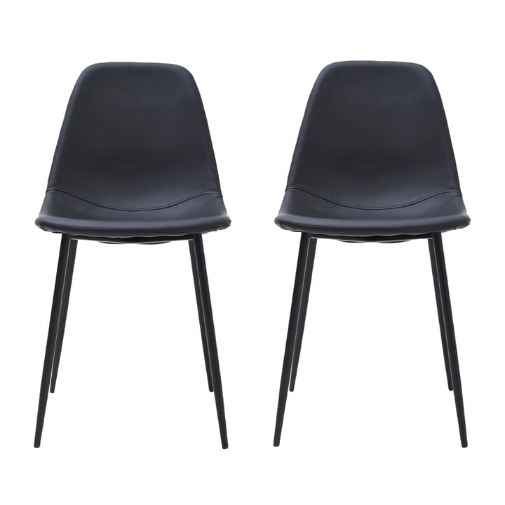 Chaises Found similicuir - lot de 2 - noir - House Doctor