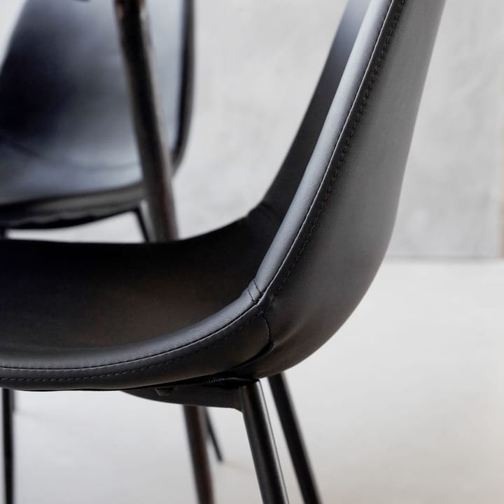 Chaises Found similicuir - lot de 2 - noir - House Doctor