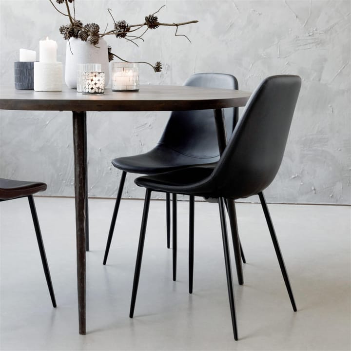 Chaises Found similicuir - lot de 2 - noir - House Doctor