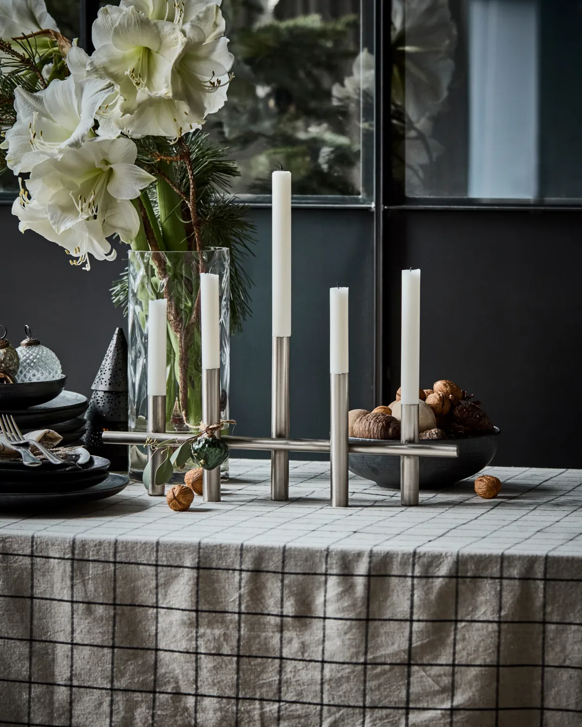 Chandelier Maxi 45 cm, Argent antique House Doctor