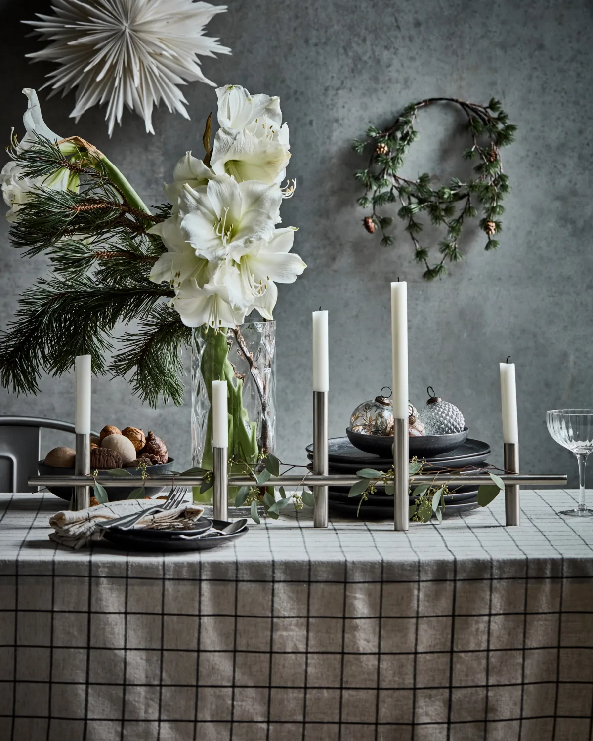 Chandelier Maxi 80 cm, Argent antique House Doctor