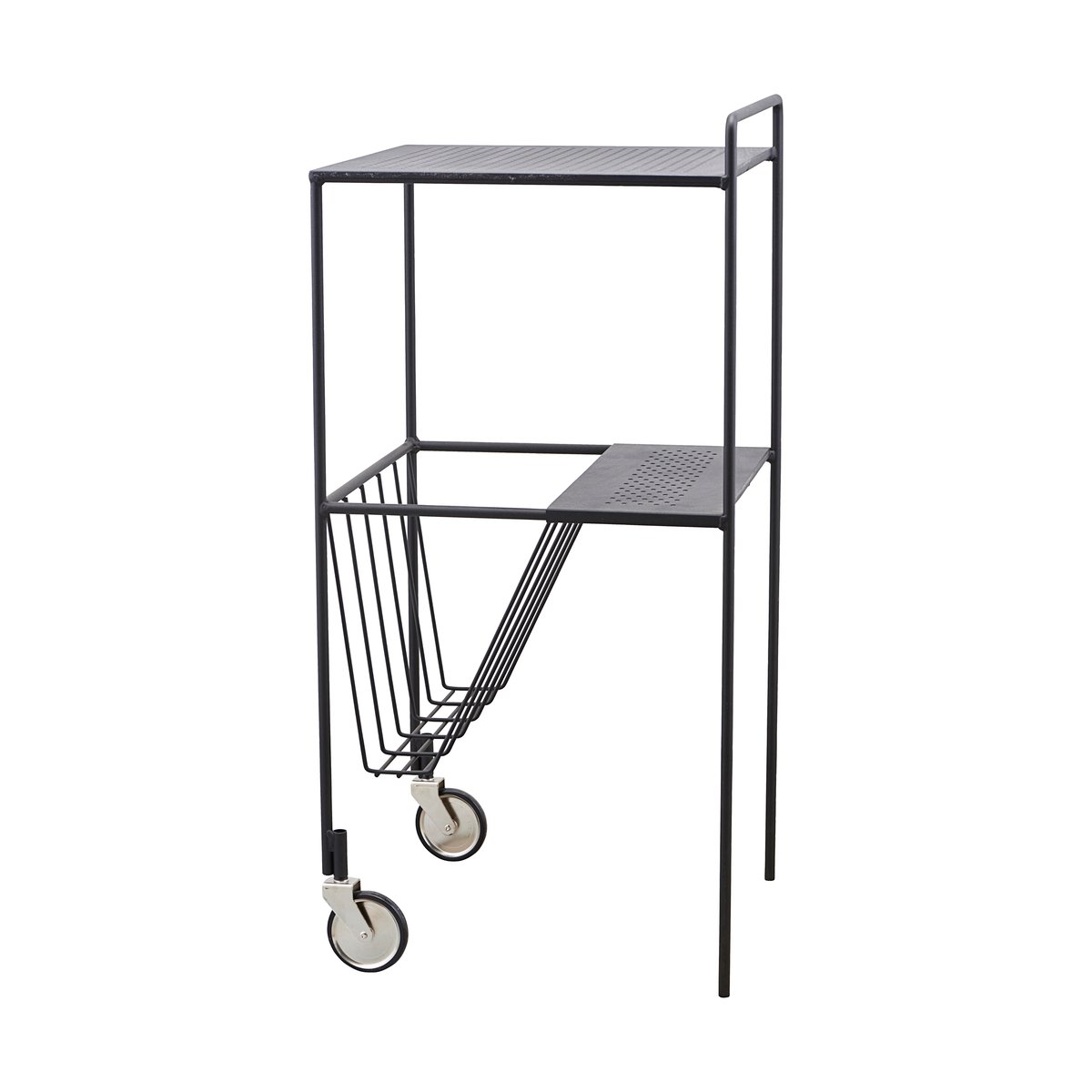 House Doctor Chariot à roues Use Noir | Design Scandinave | Chariots de service | Noir