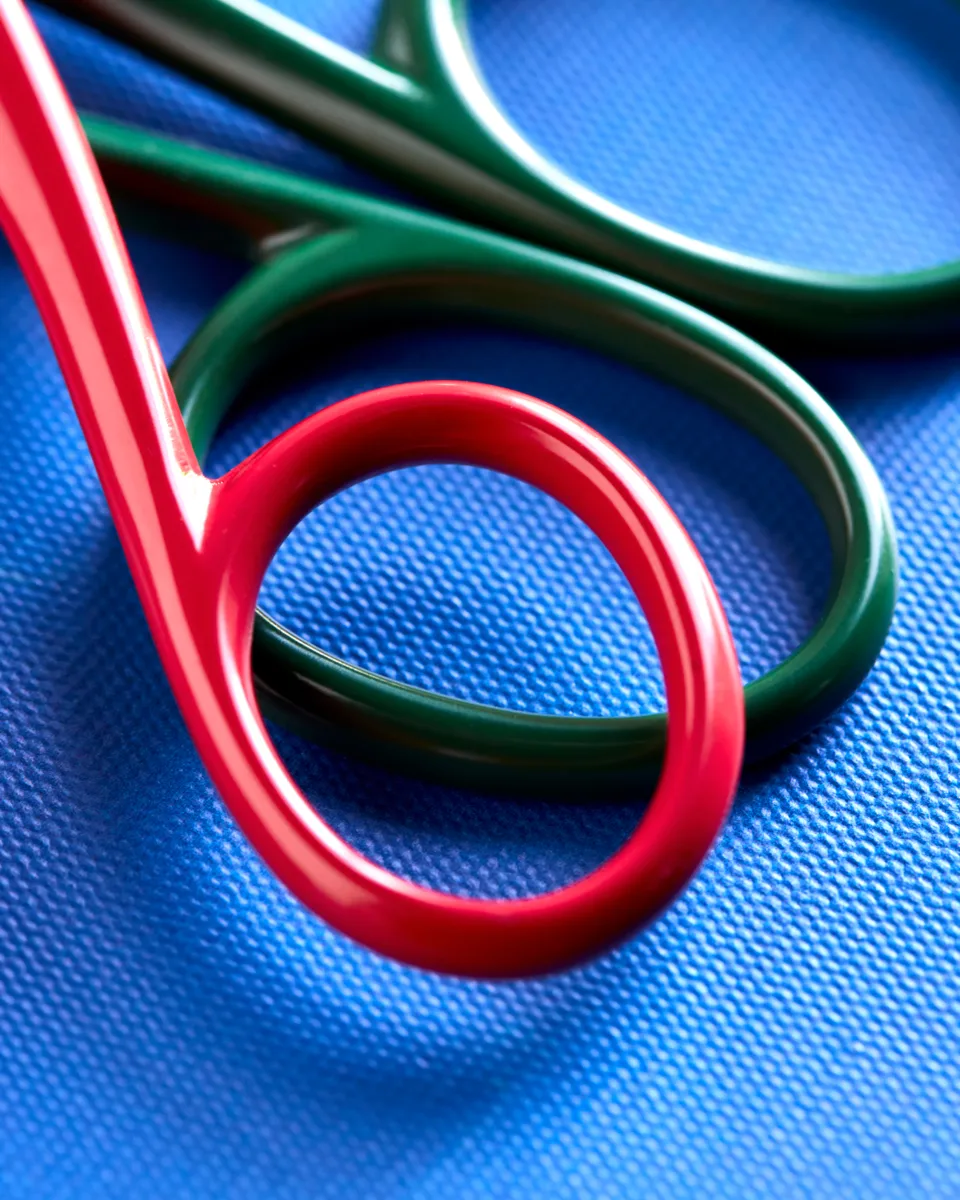 Ciseaux House Doctor 2 pièces, Rouge, vert House Doctor