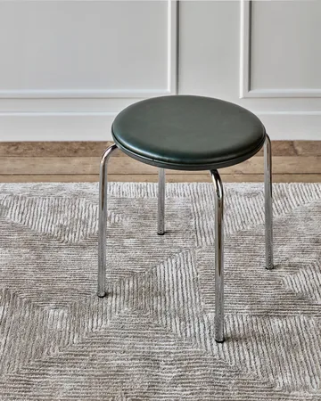 Comma tabouret rond - Vert foncé, Ø37x45 cm - House Doctor