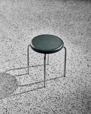Comma tabouret rond - Vert foncé, Ø37x45 cm - House Doctor