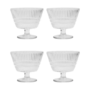 Coupes à dessert Slots lot de 4 - Clair - House Doctor