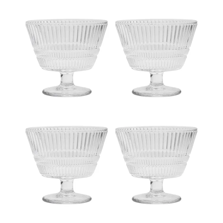 Coupes à dessert Slots lot de 4 - Clair - House Doctor