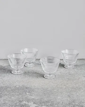 Coupes à dessert Slots lot de 4 - Clair - House Doctor