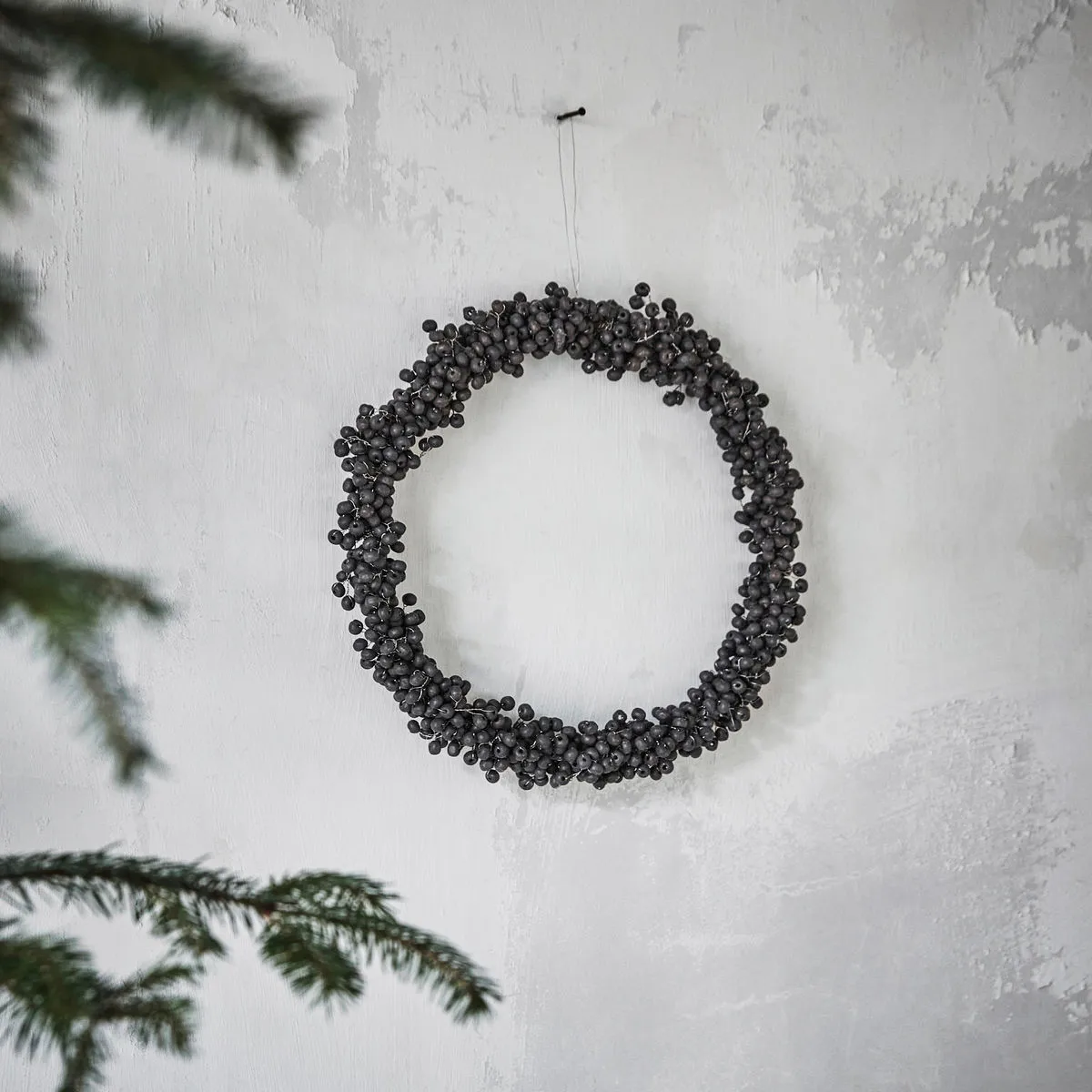 Couronne Winter Ø 23 cm, Noir House Doctor
