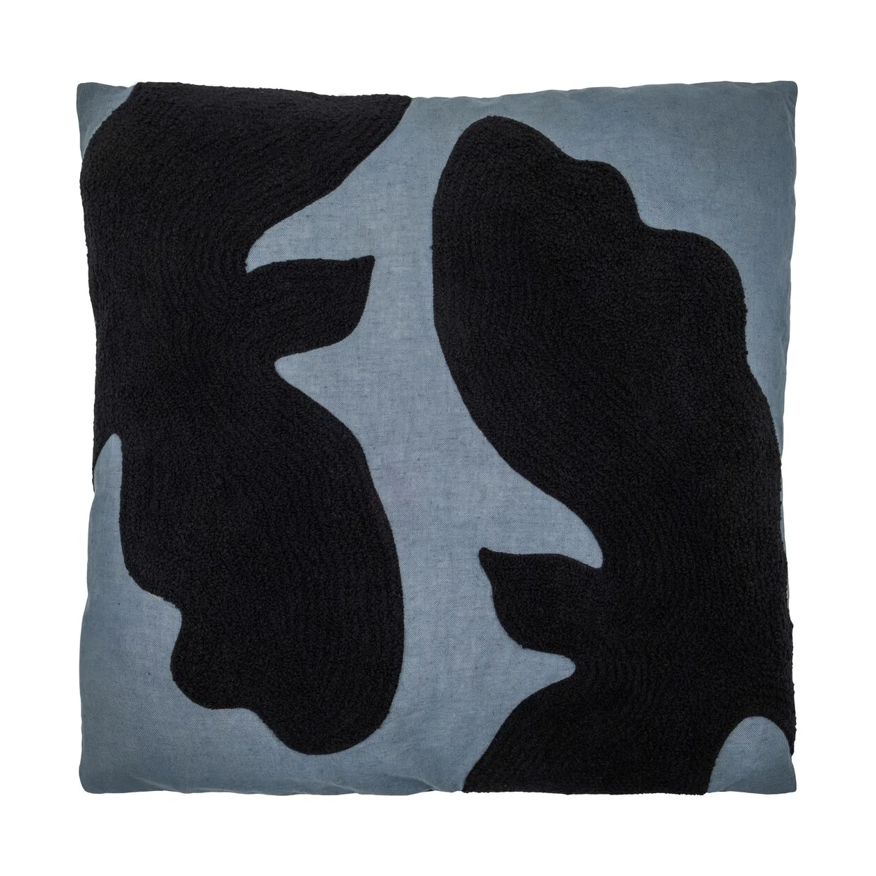 Coussin décoratif Miki, Bleu méditerranéen-noir, 50x50 cm House Doctor