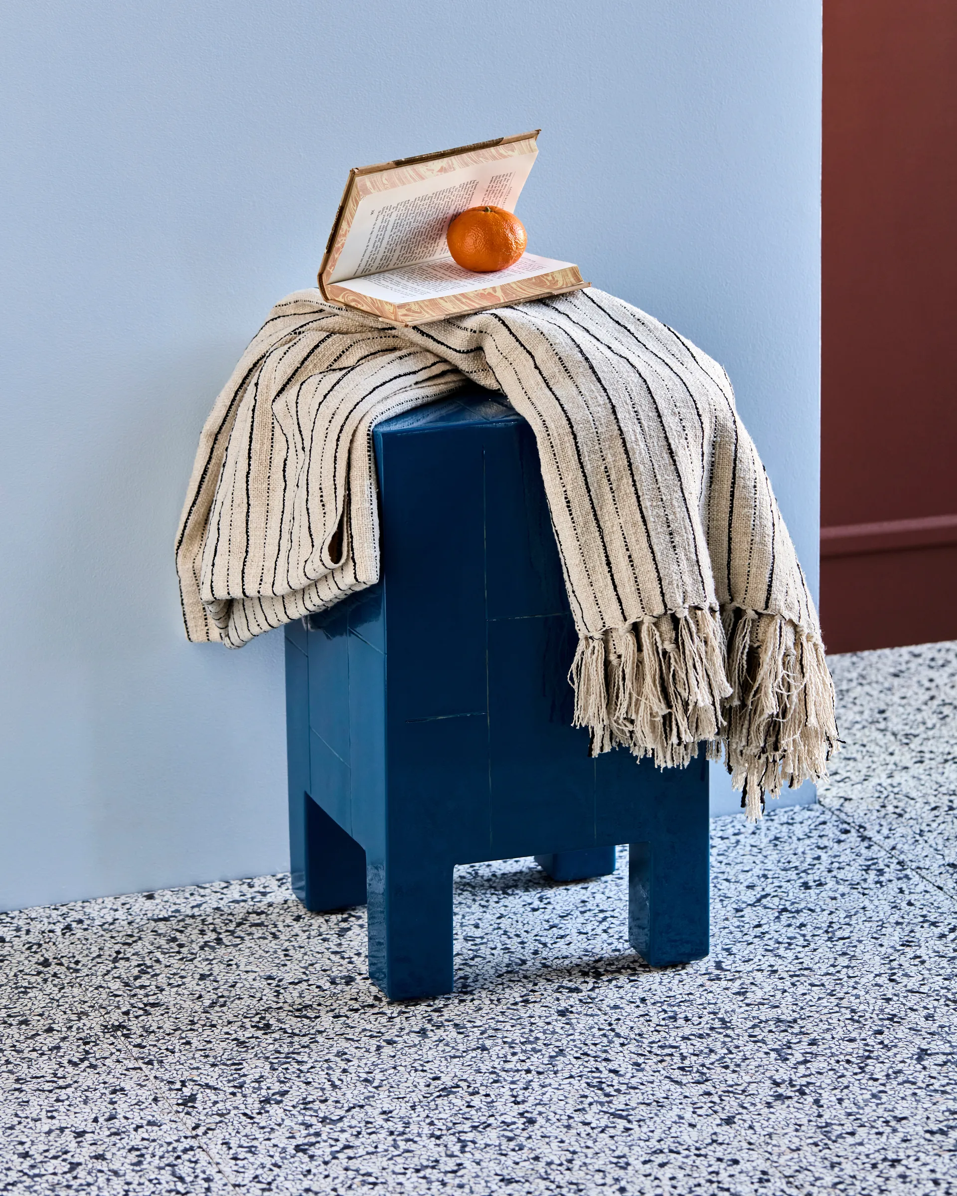 Couvre-lit Lines 130x180 cm, Noir-off-white House Doctor