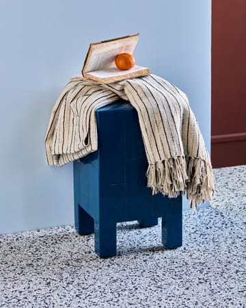 Couvre-lit Lines 130x180 cm - Noir-off-white - House Doctor