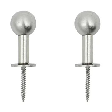 Crochets Ball lot de 2 - Silver finish, Ø4x2 cm - House Doctor