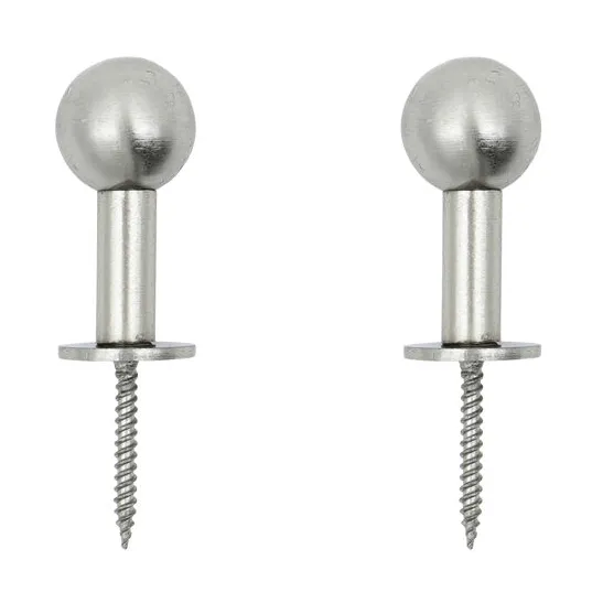 Crochets Ball lot de 2 - Silver finish, Ø4x2 cm - House Doctor