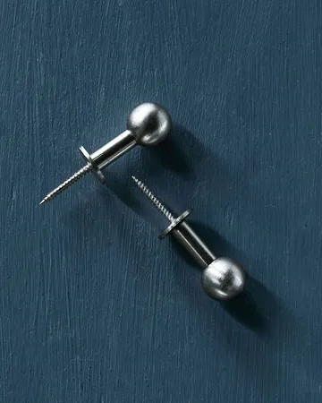 Crochets Ball lot de 2 - Silver finish, Ø4x2 cm - House Doctor