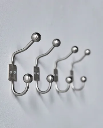 Crochets Ball lot de 2 - Silver finish, Ø7x13 cm - House Doctor