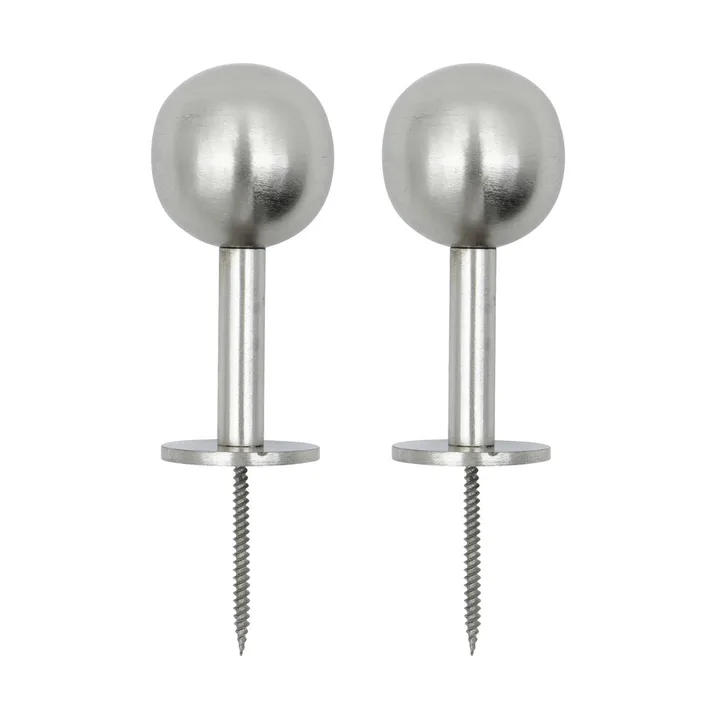 Crochets Ball lot de 2 - Silver finish, Ø8x4 cm - House Doctor