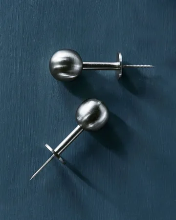 Crochets Ball lot de 2 - Silver finish, Ø8x4 cm - House Doctor
