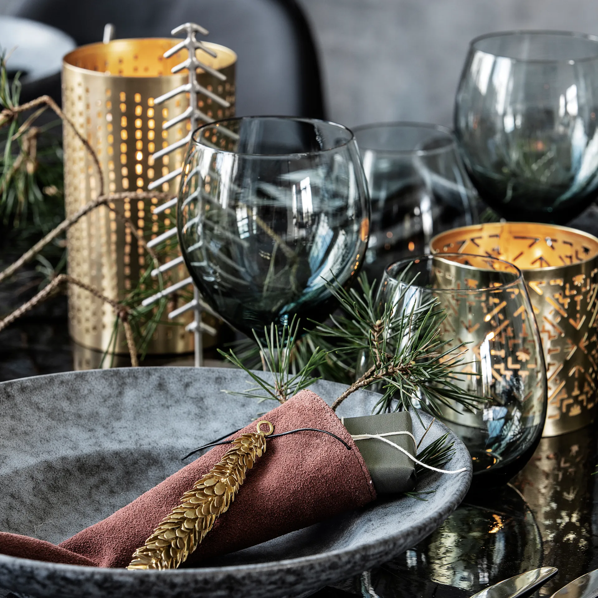 Décoration de Noël Cone 14cm, Laiton House Doctor