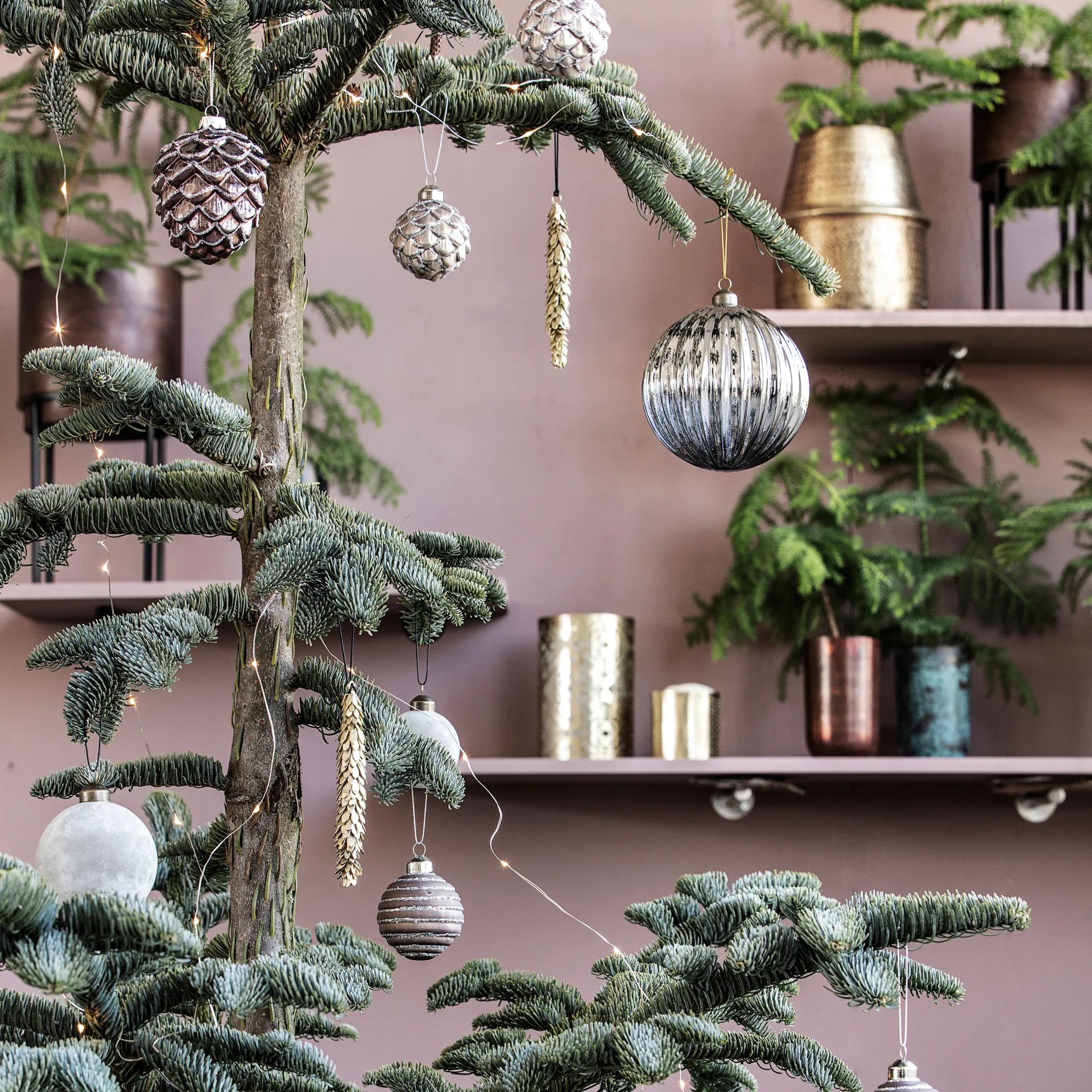 Décoration de Noël Cone 14cm, Laiton House Doctor