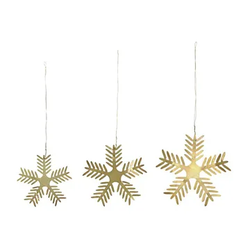 Décoration de Noël Stars Lamet Lot de 3 - Laiton antique - House Doctor