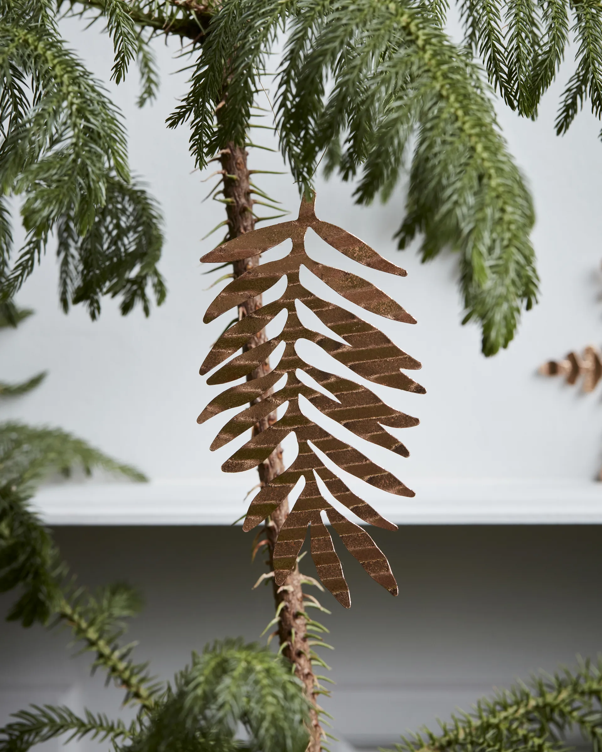 Décoration de Noël Tin plate, Leaf House Doctor