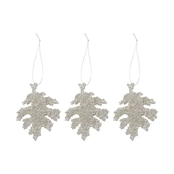 Décorations de Noël Gliz 10,5 cm, lot de 3 - Paillettes argentées - House Doctor