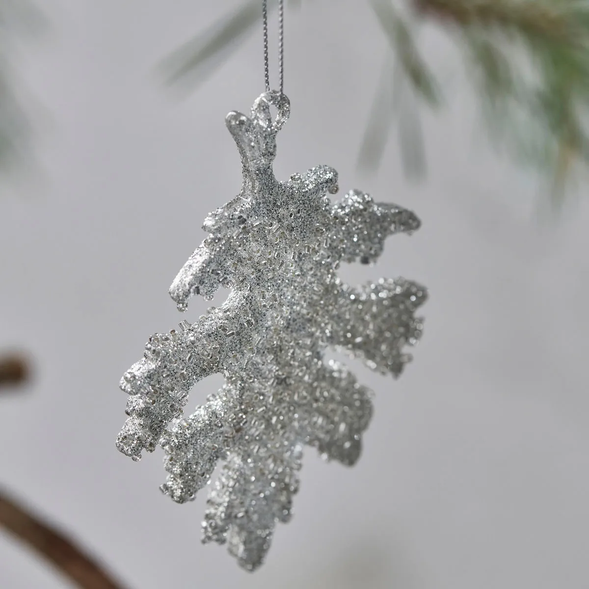 Décorations de Noël Gliz 10,5 cm, lot de 3, Paillettes argentées House Doctor