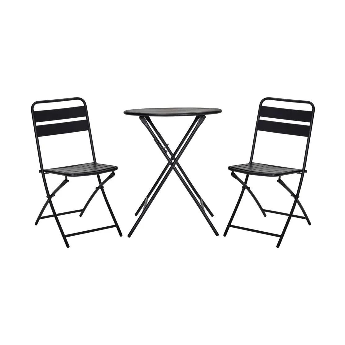 Ensemble café Helo avec 2 chaises, Noir House Doctor