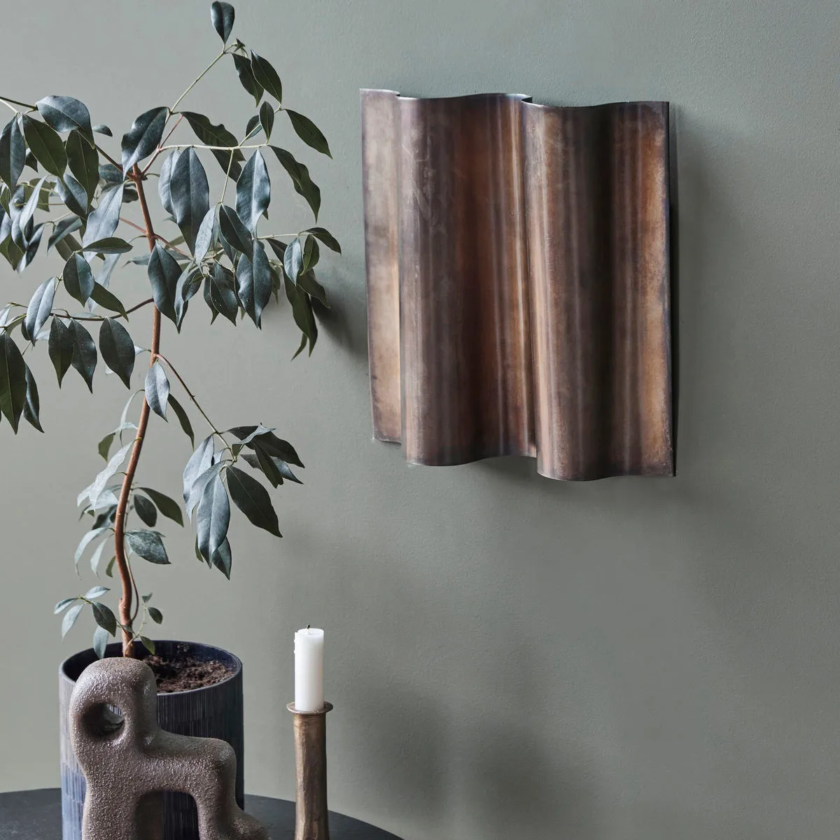 Faha wall art 30x30 cm, Brun antique House Doctor