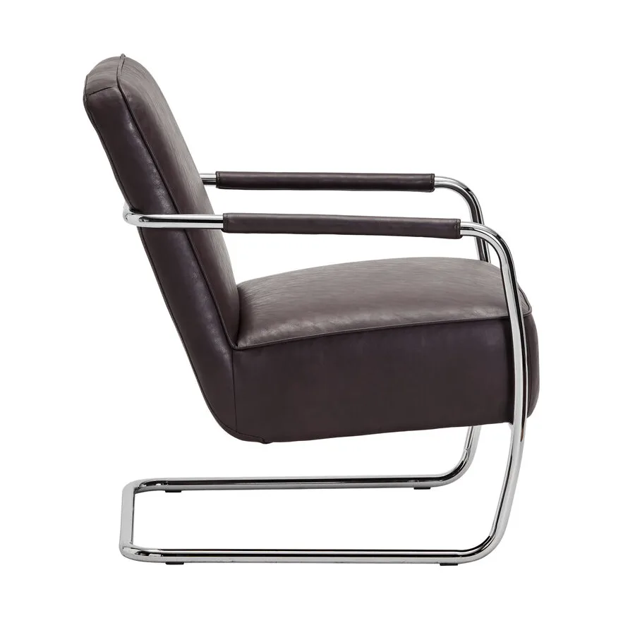 Fauteuil lounge Comma, Mûre, chrome House Doctor
