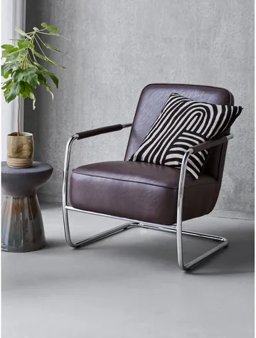 Fauteuil lounge Comma - Mûre, chrome - House Doctor