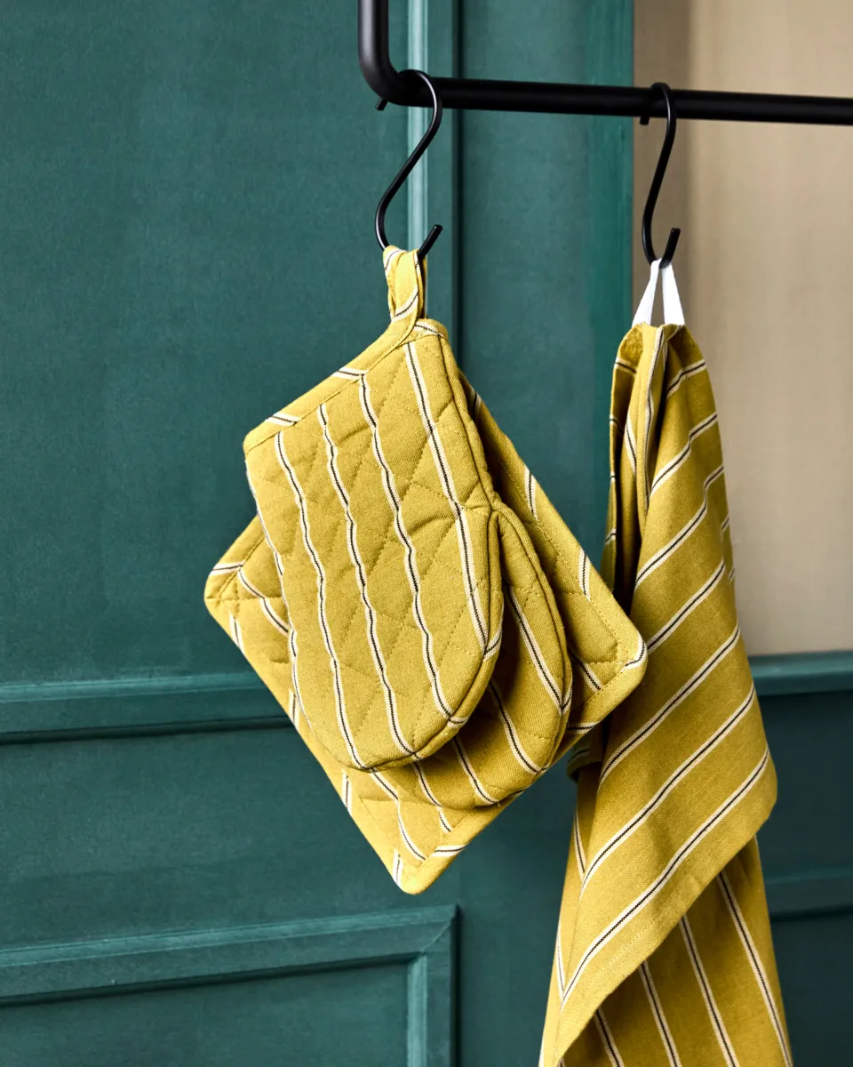 Gant de cuisine Chef 14x24 cm 2 pièces, Jaune moutarde House Doctor