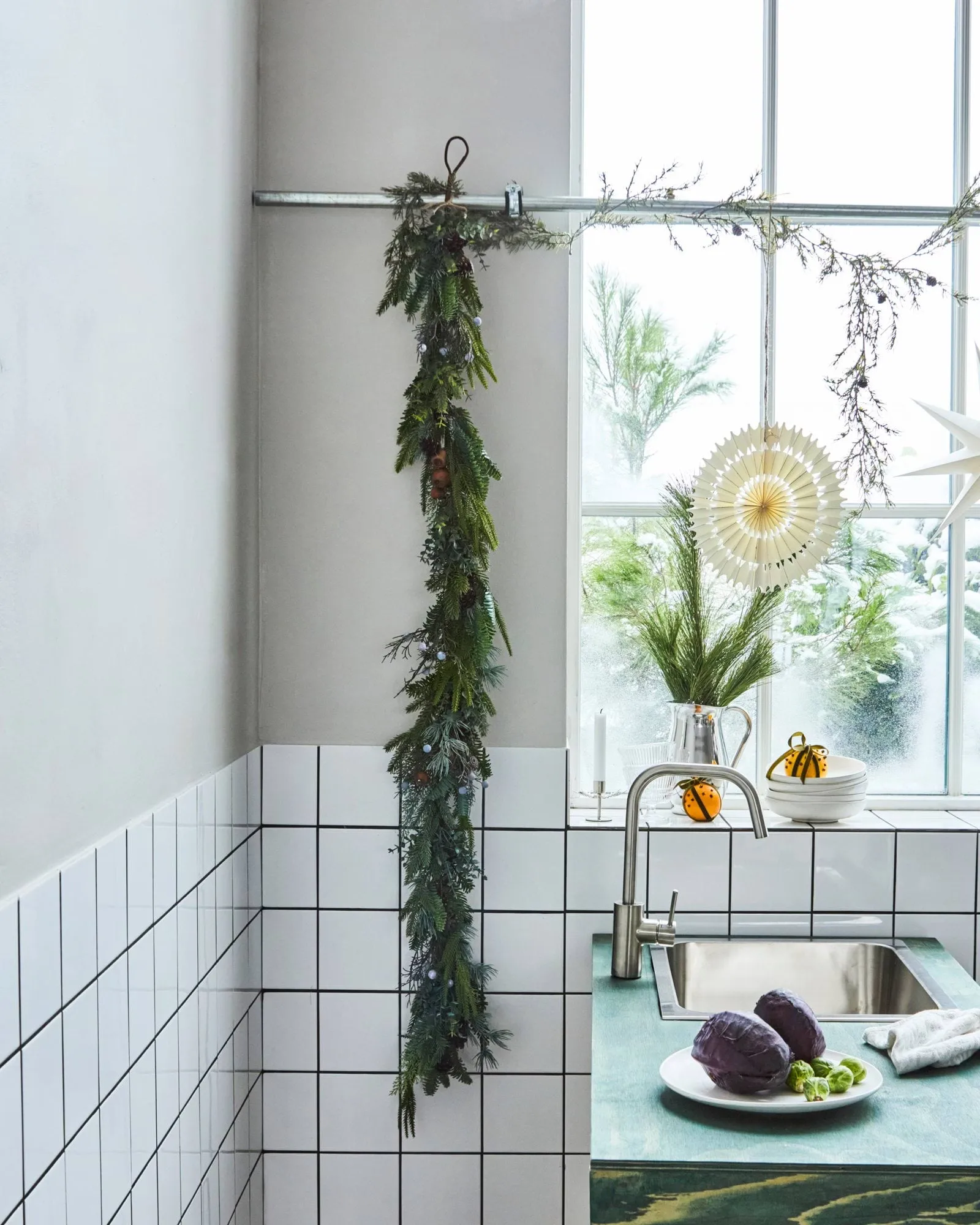 Guirlande Deco, Vert, 183 cm House Doctor