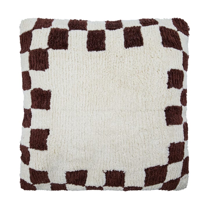 Housse de coussin Chess - Brun-off-white, 50x50 cm - House Doctor