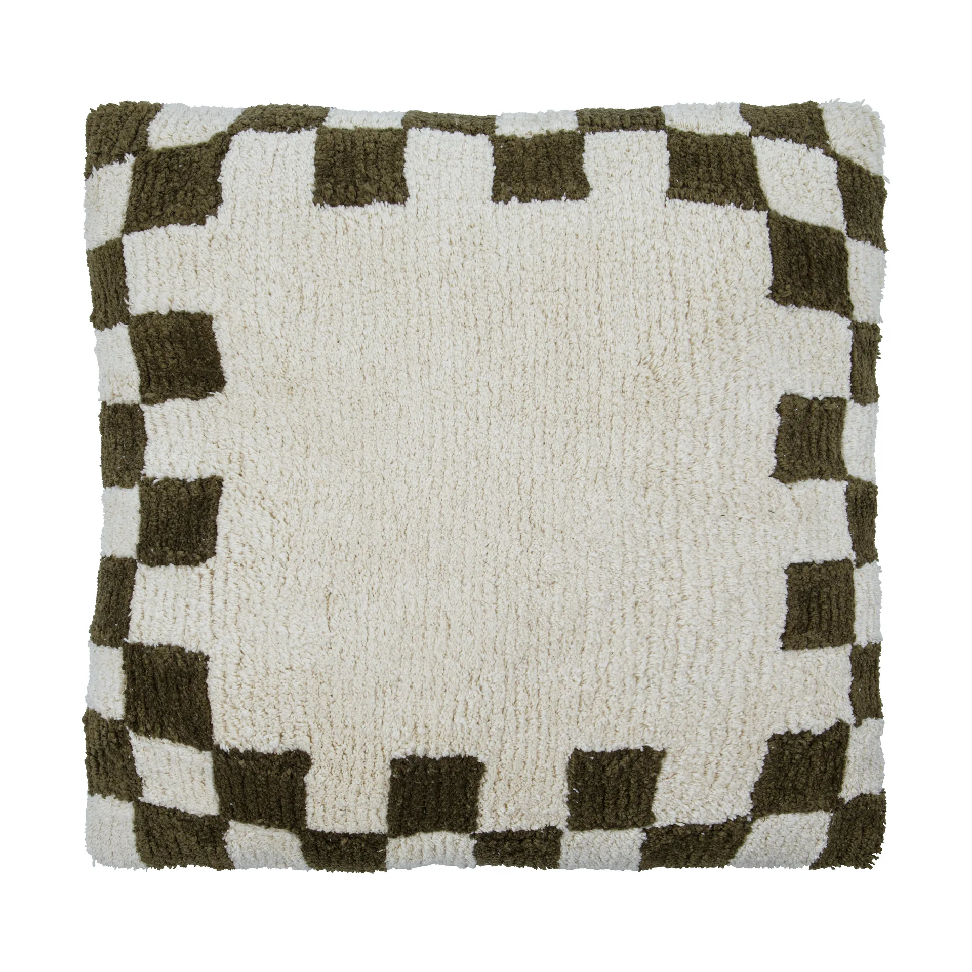 Housse de coussin Chess, Vert-off-white, 50x50 cm House Doctor