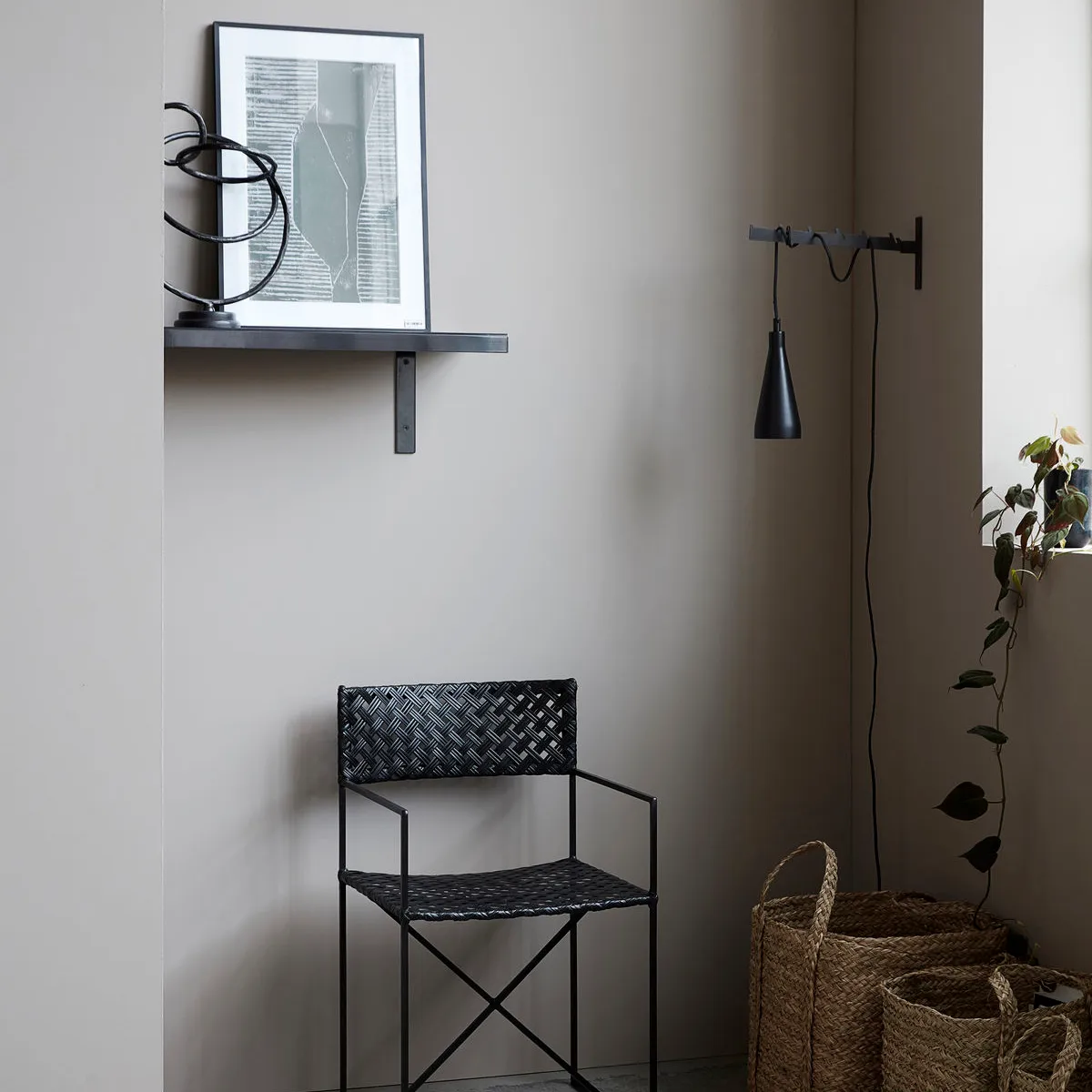 Lampe à suspension Jammu Ø9 cm, Noir House Doctor